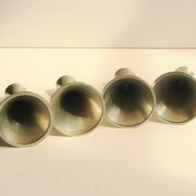 Set of 4 Art Deco candle holders by Just Andersen from the 1940s - fine elegant minimalist design.
