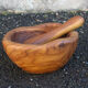 Rustic olive wood mortar