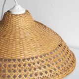 Vintage rattan wicker pendant lamp