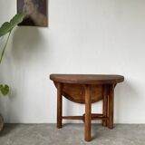 Round folding pine table mountain furniture