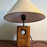 Solid wood table lamp