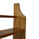 Vintage wooden wall shelve rack bookshelf in pinewood minimalist design