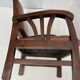 Colonial armchair in teak and leather