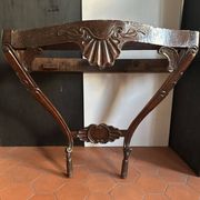 Antique wall console in carved walnut, Louis XV style, 19th century.