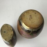 Pair of Indian vases in solid brass