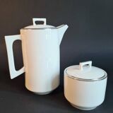 Art Deco dinner service in Fine Limoges Porcelain, signed "M&S"