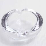 Cendrier en verre bullé