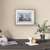 Curtea de Argeș, Romania. Printed illustration from 1866.