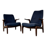 Fauteuils lounge danois en teck, style moderniste du milieu du XXe siècle, années 1960, lot de 2