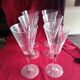 Set of 6 "flute" glasses in blown glass