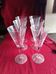 Set of 6 "flute" glasses in blown glass