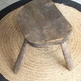 Brutalist tripod fir stool, 60s/70s