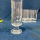 Lot of 8 glass glasses with a big foot