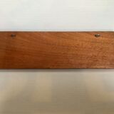 Wooden tea towel holder three double aluminum hooks