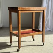 Wooden rolling trolley with removable top H66 75x35
