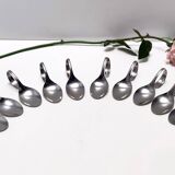 Set of Twelve Steel Serving Spoon by Pinti, Italy, 1980s