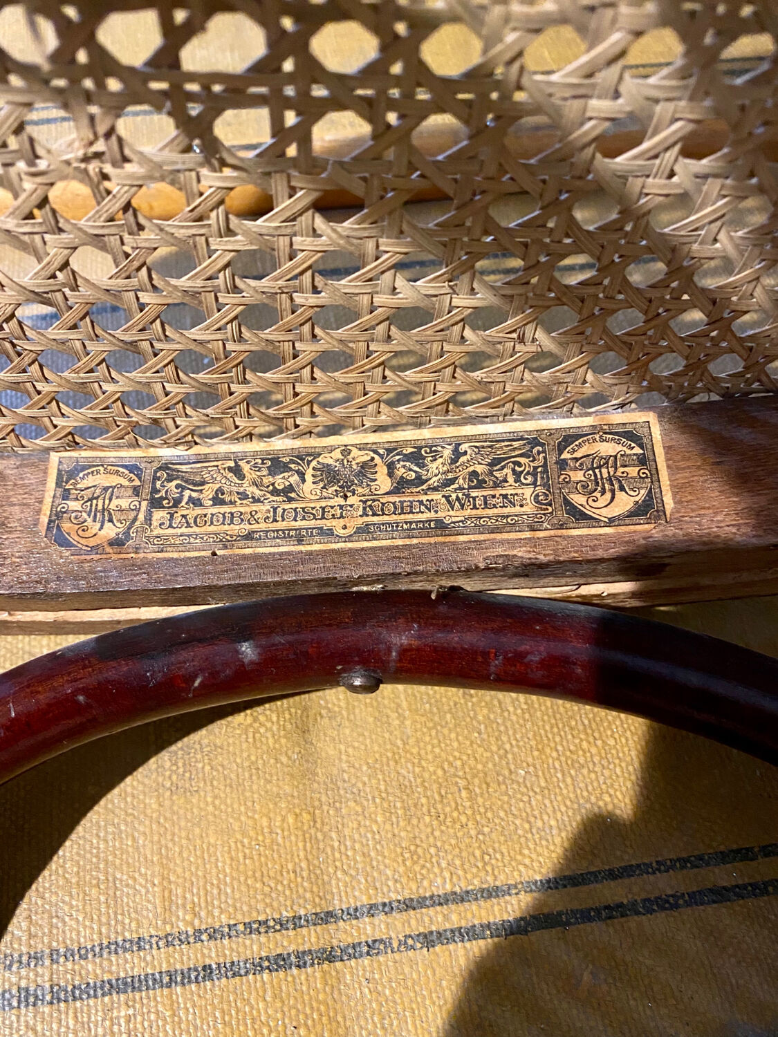 Bistro chair J&J Kohn Austria Art Nouveau canning and bentwood