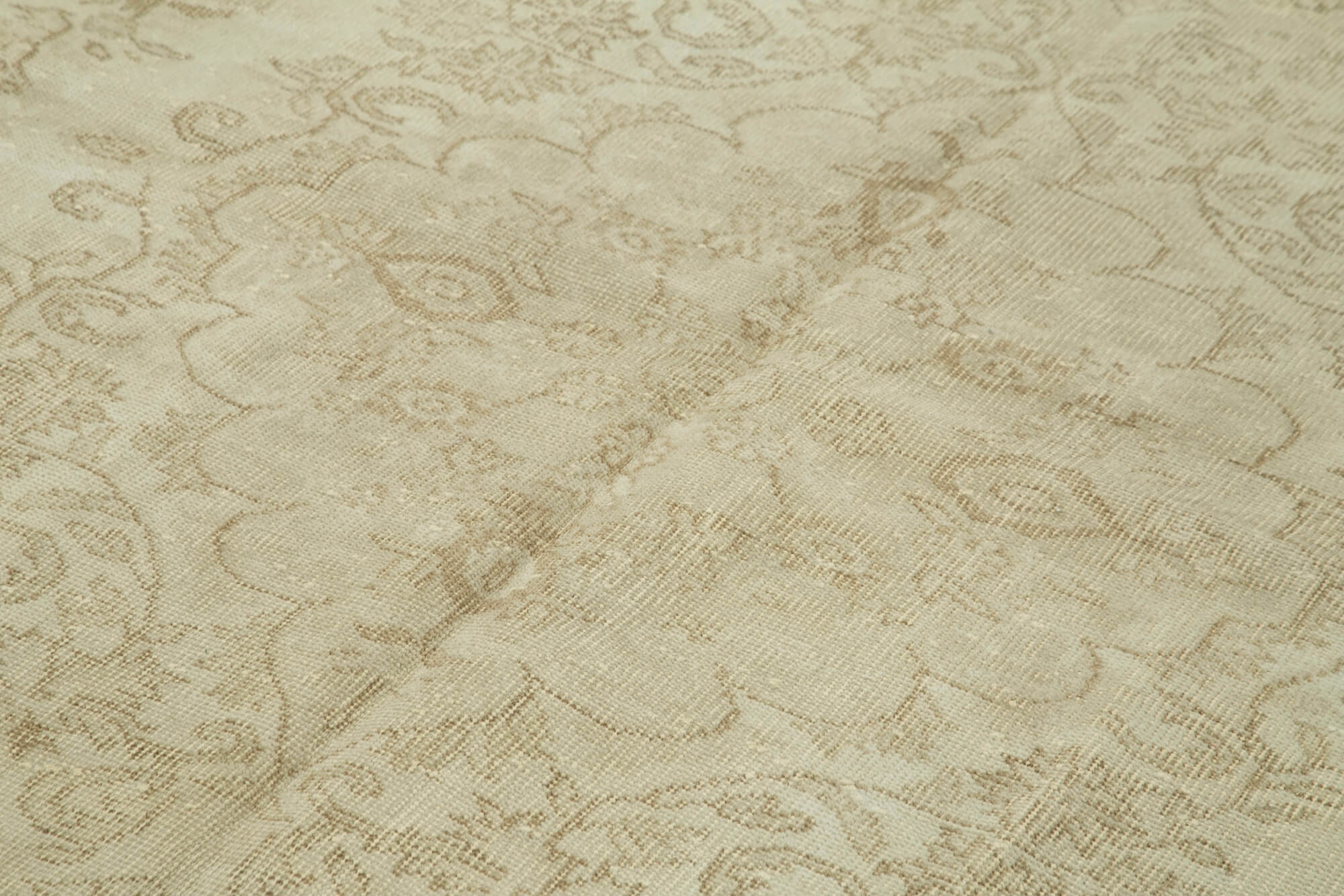 Handmade vintage oriental beige rug 184 cm x 291 cm