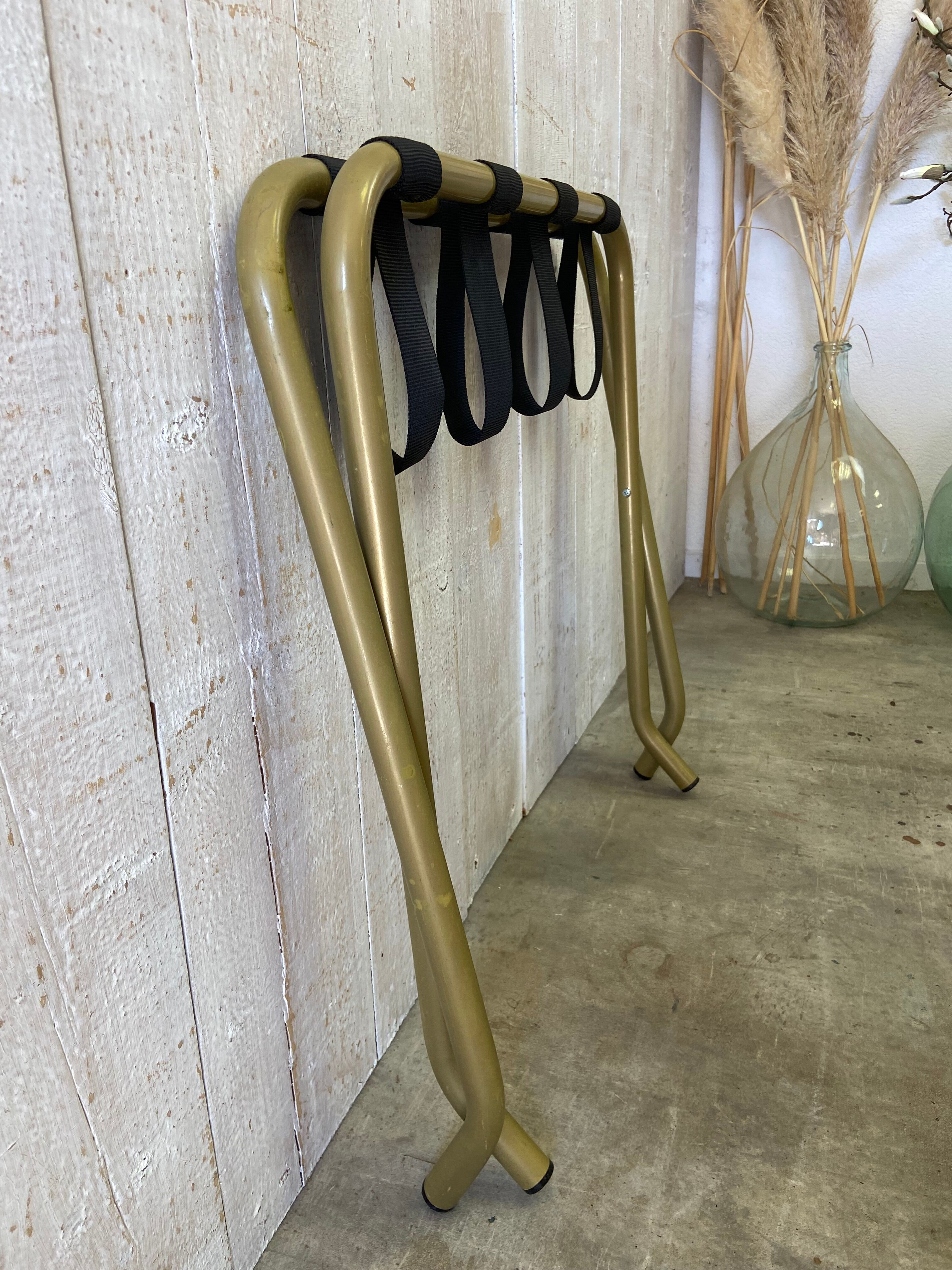 Vintage hotel luggage rack
