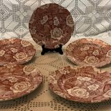 Set of 5 Burleigh dessert plates 1960
