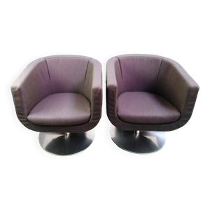 paire de fauteuils tulipe,