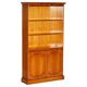 Open library Bradley Furniture made of yew wood with a cupboard base.