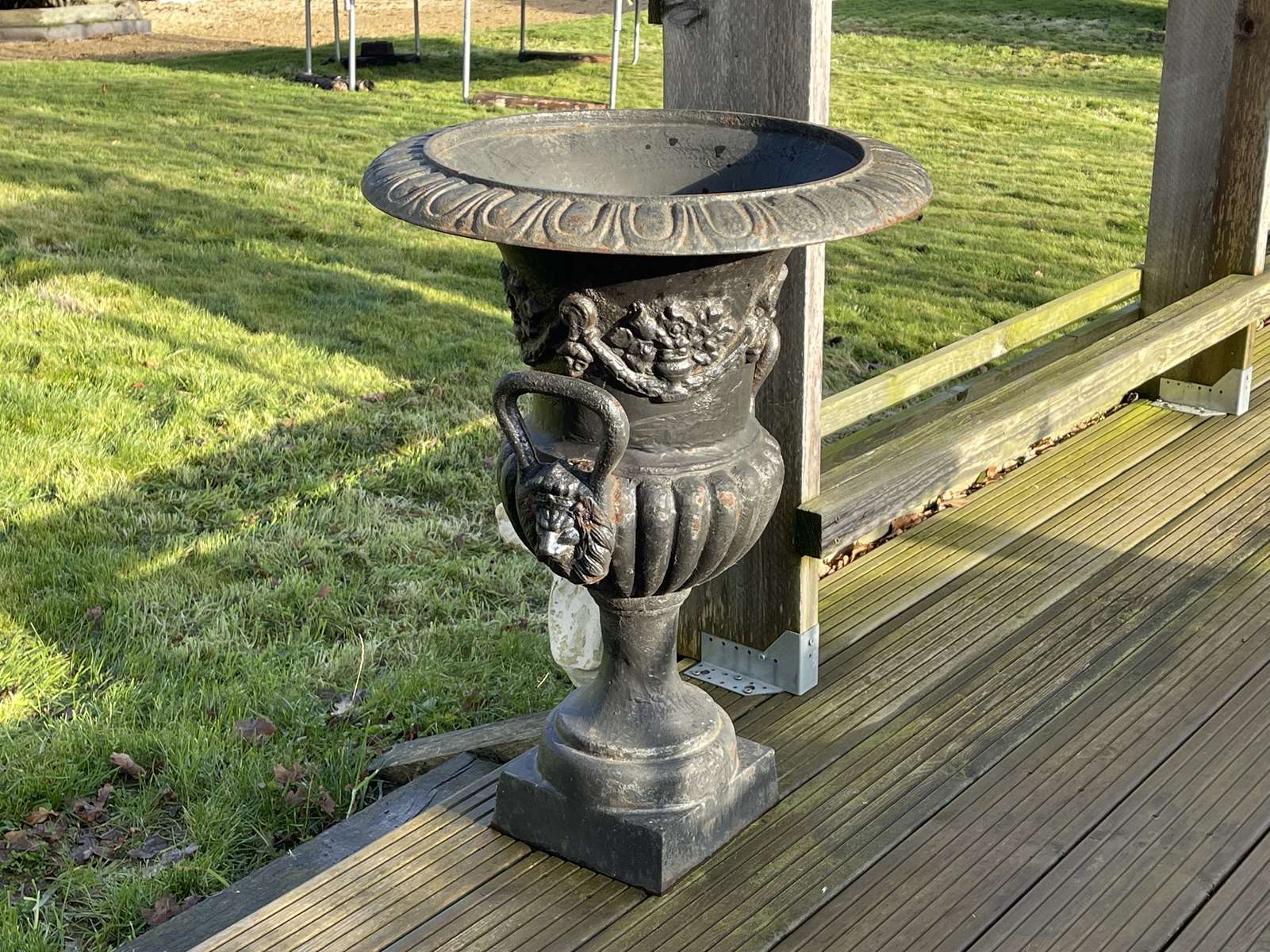 Pair of Medici cast-iron vases from the 1950s