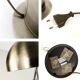 Vintage Lampe de table laiton Col de cygne Lampe de chevet Or Brossé réglable Rétro Mid Century Lamp