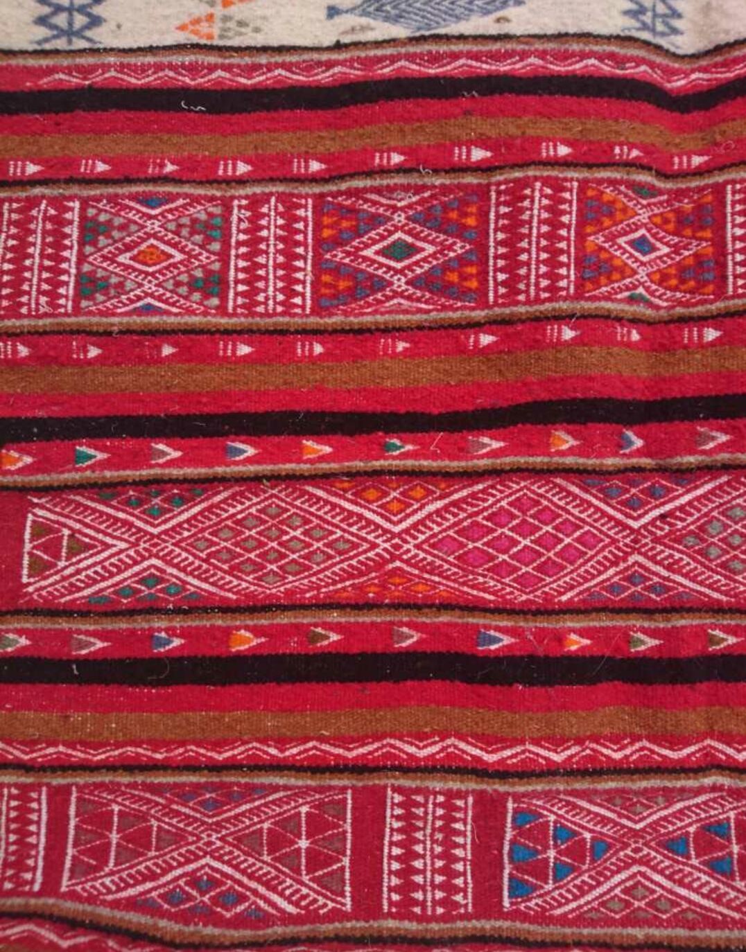 Kilim multicolore en laine 85x155cm