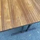 Mid-Century wooden and steel folding table brown 1970 120x70cm
