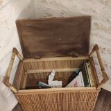 Rattan storage chest