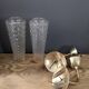 Paires d'appliques vintage verre et laiton