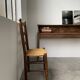 Rustic oak straw chair