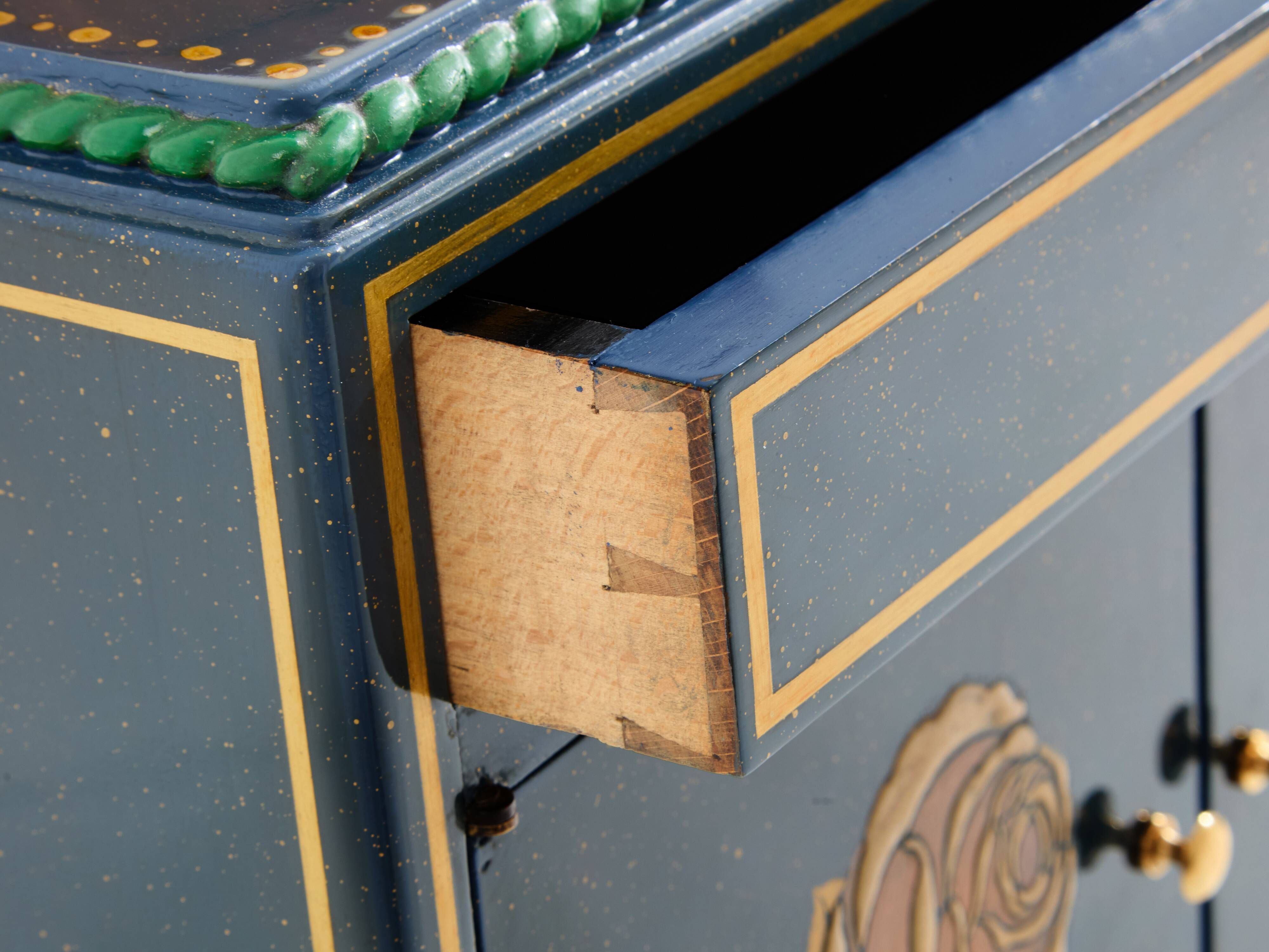 Small cabinet in painted beech by Paul Follot circa 1920