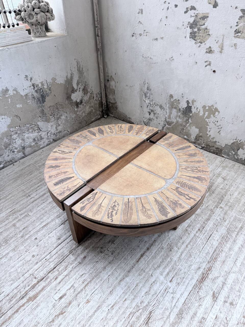 Table basse Roger Capron « grain de café »
