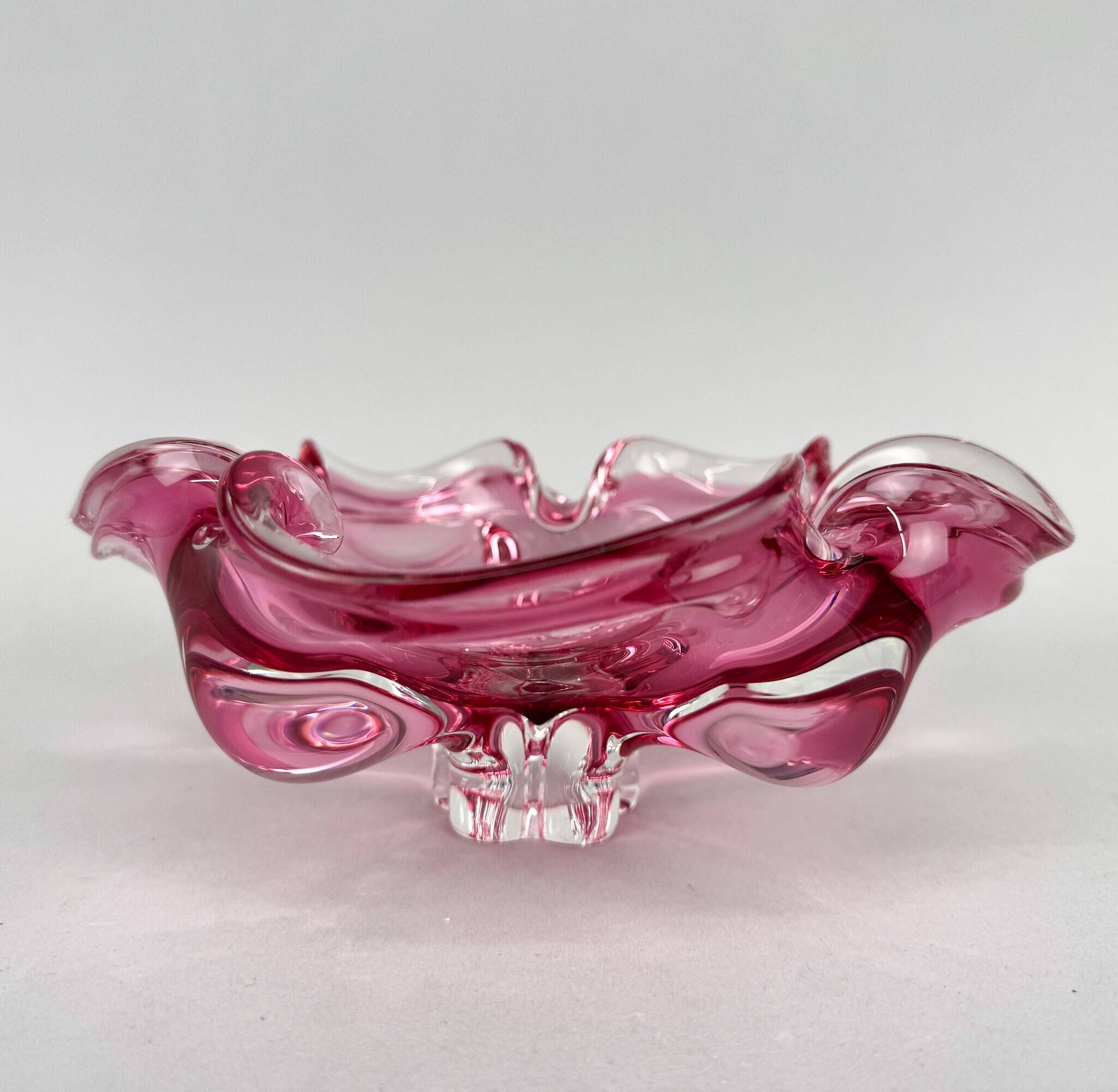 Vintage Art Glass Bowl by Josef Hospodka for Chribska Glassworks, 1960's