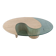 Table basse en travertin et verre années 1970, Italie