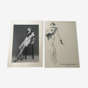 Jean-Louis Scherrer: fashion illustration - press photography 1991