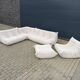Original ligne roset togo set 3z, 2z + corner beige corduroy in new condition!!