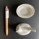 Mini terrine poule en porcelaine blanche ancienne