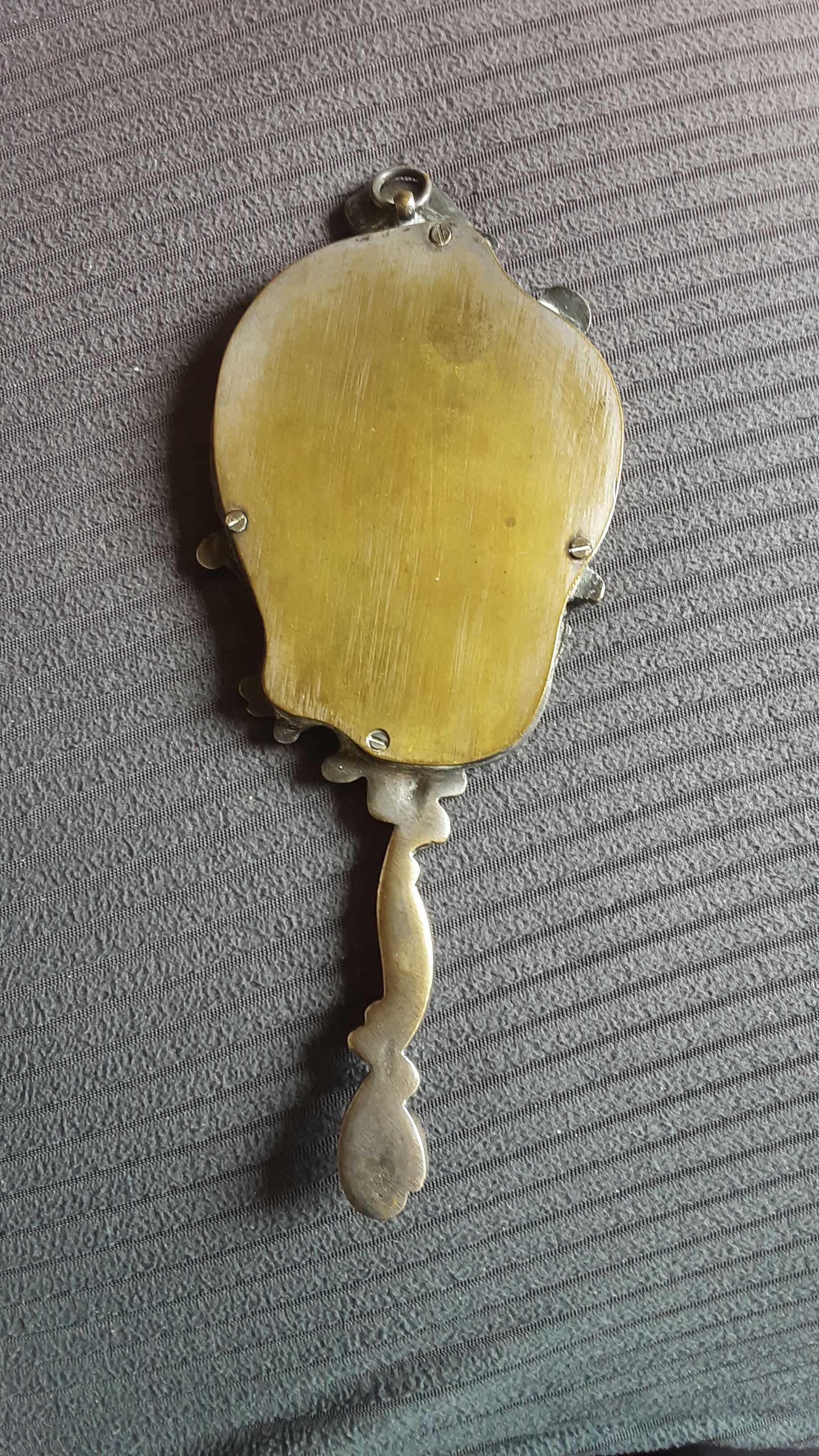 Bronze antique hand mirror