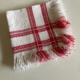 set of 6 towels in fringed linen damask 19th