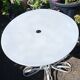Eiffel garden table from the 19th century in wrought iron – round white top Ø 60 cm