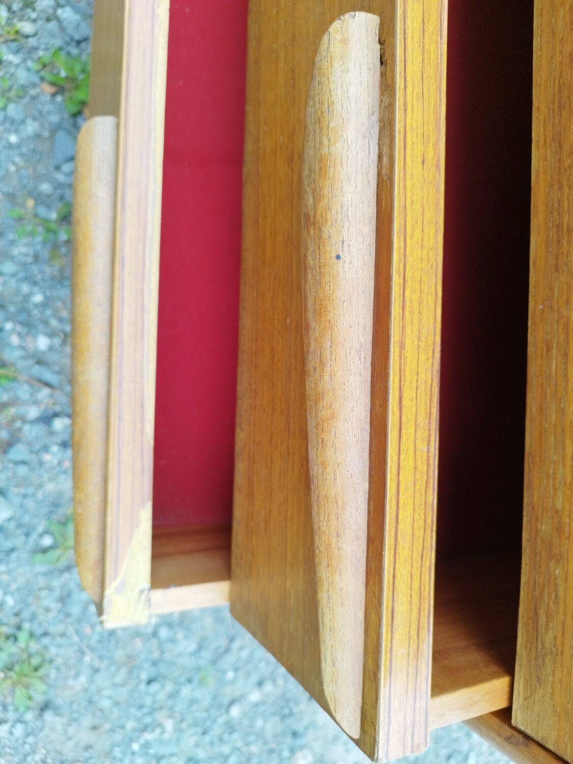 Scandinavian teak dressing table chest of drawers