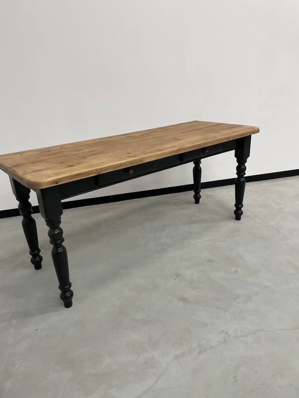 Farm table desk turned legs