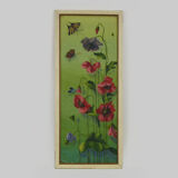 Mixed technical painting on wood. Signed R Marcel 1909