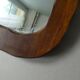 Free-form mirror in solid wood, vintage