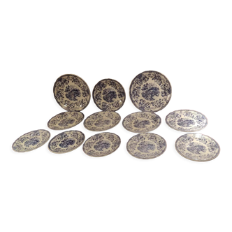 Service d'assiettes anciennes en céramique italienne Promogros