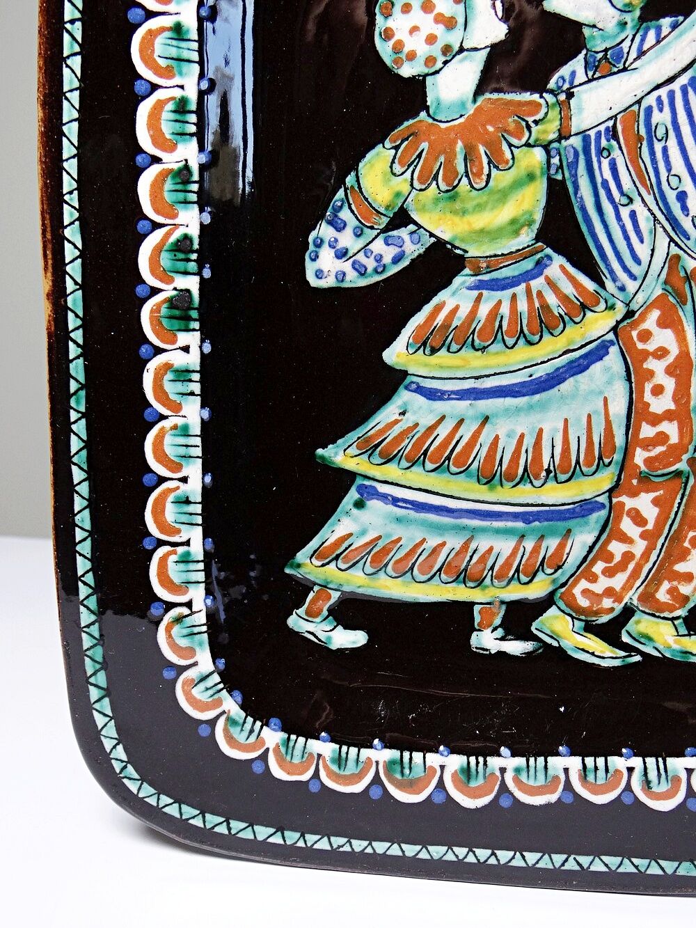 Ashtray, glazed ceramic wall decoration A.D. Schweizer Steffisburg, circa 1960