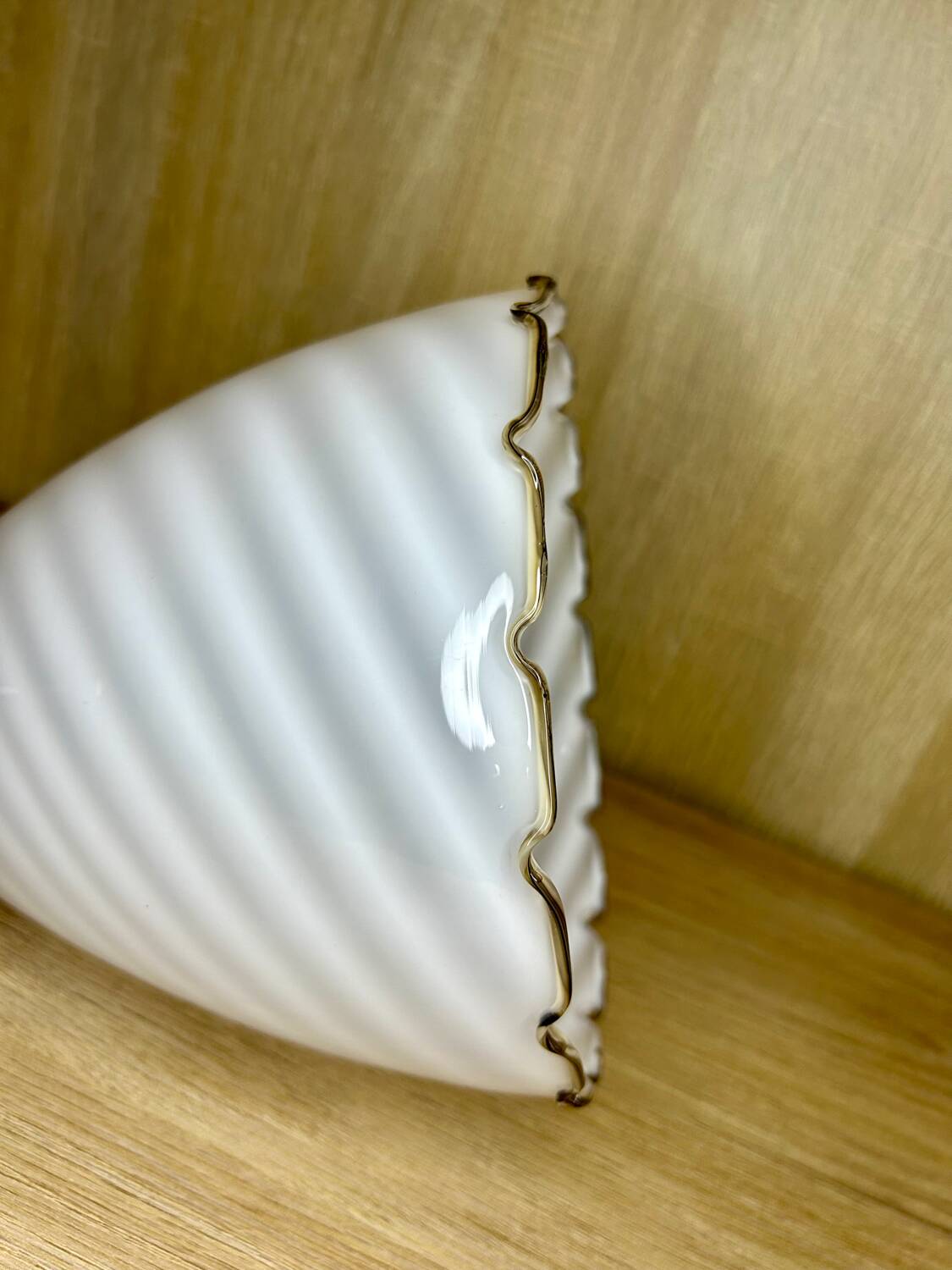 Lampe Suspension Murano Verre Blanc Et Caramel